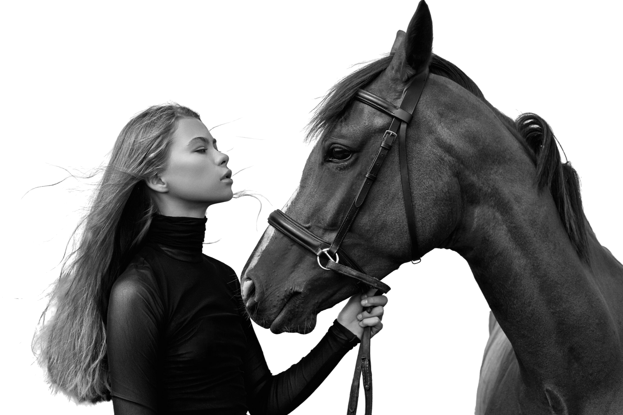 Modelka z koniem